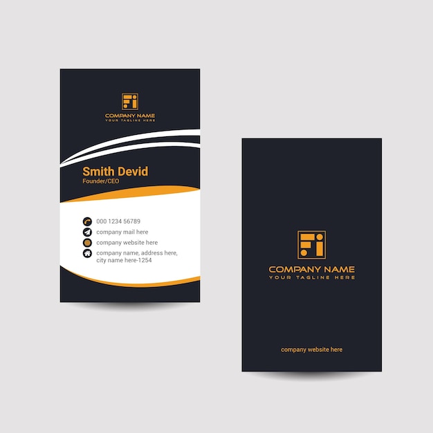 Corporate business card template design