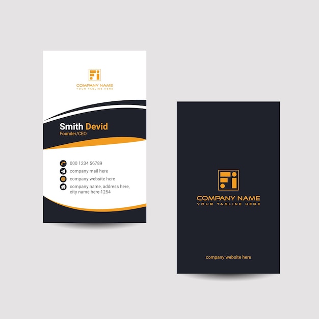 Corporate business card template design