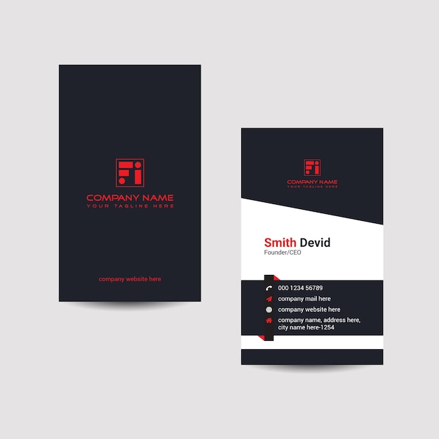 Corporate business card template design