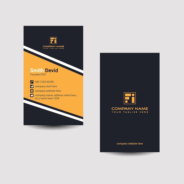 Corporate business card template design