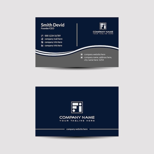 Corporate business card template design