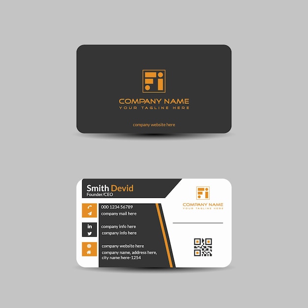 Corporate business card template design