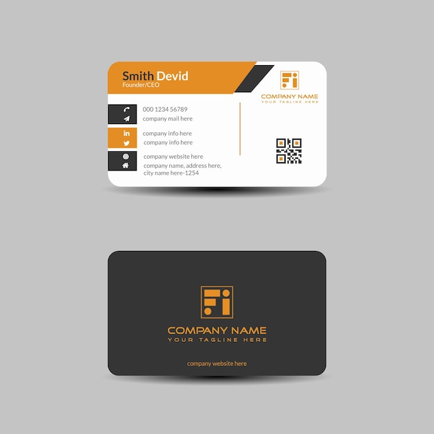 Corporate business card template design