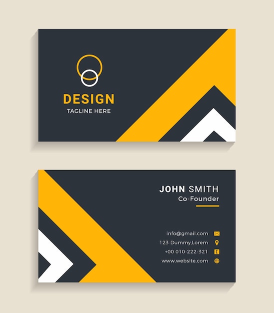 Corporate business card template Vector Illustration