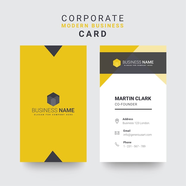 Corporate business card template