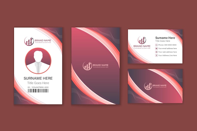 corporate Business Card Vertical and Horizontal template design