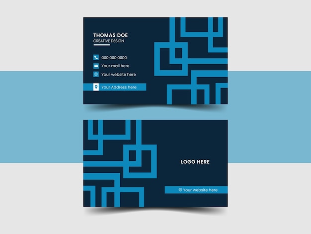 Corporate business card or visiting card design template