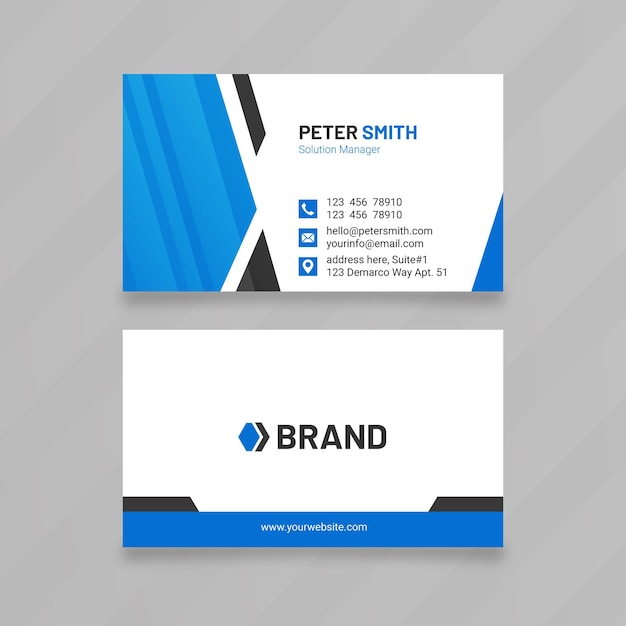 Corporate Business Card with Modern Shape