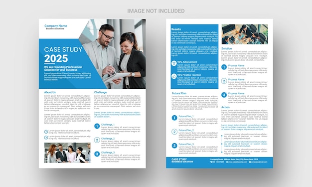 Corporate and business case study design template