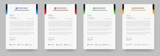 Corporate business colourful letterheads design template