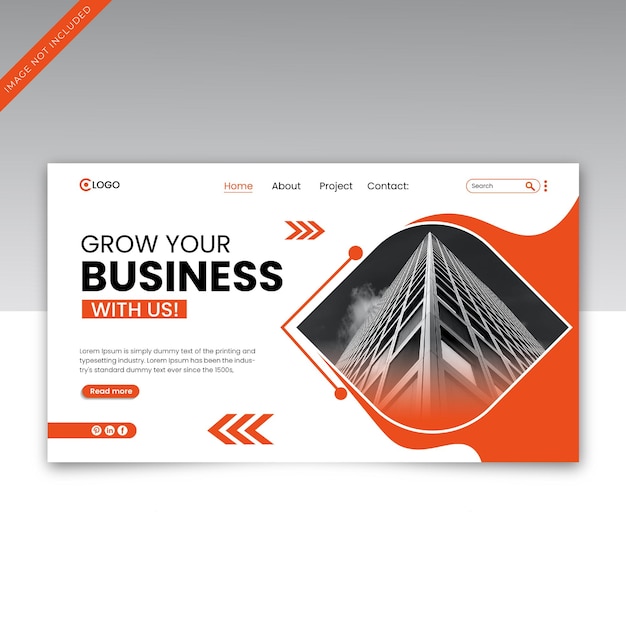 Corporate business company landing page design template