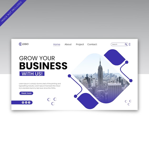 Corporate business company landing page design template