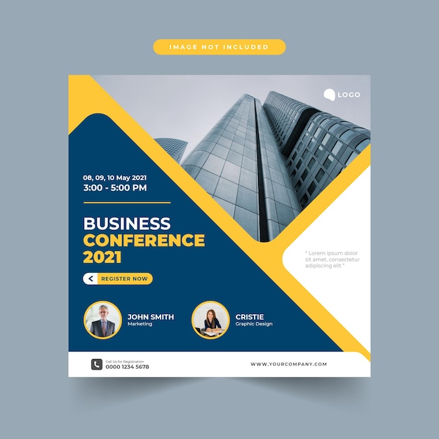 corporate business conference social media post template