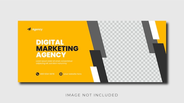 Corporate business digital agency facebook cover banner template