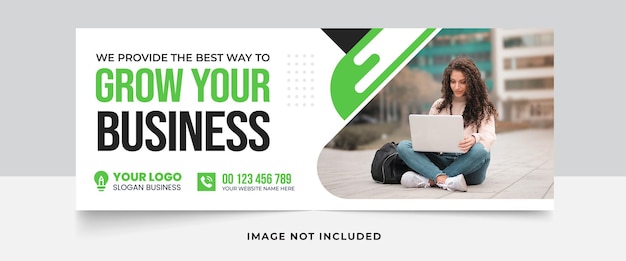 Corporate business and digital marketing facebook cover and web banner template Premium Vector