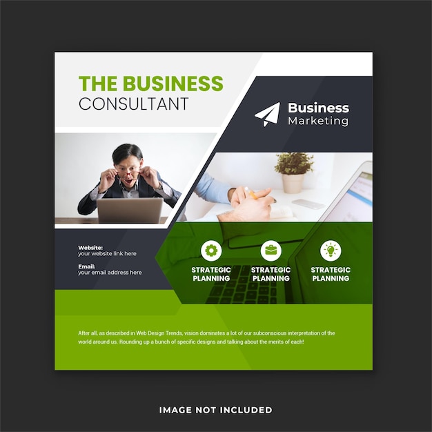 Corporate business digital marketing social media post and web banner