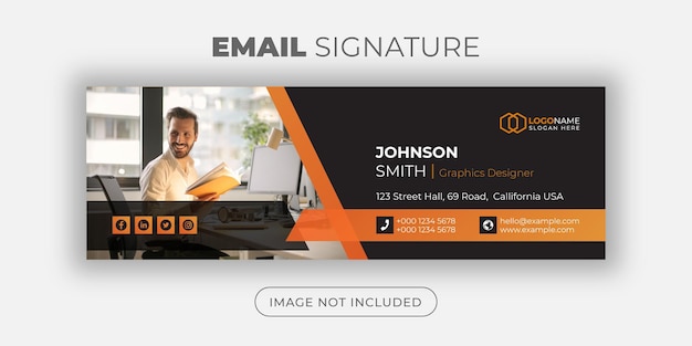 Corporate business email signature template