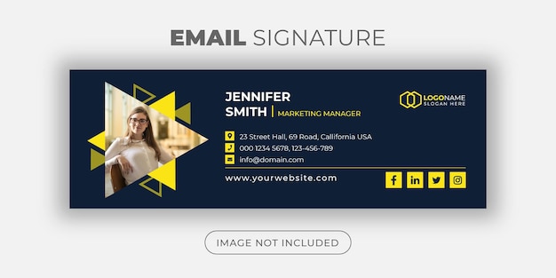 Corporate business email signature template