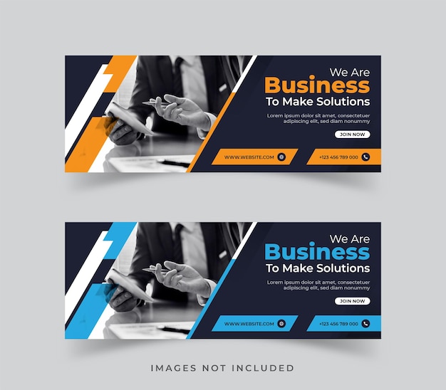 Corporate business facebook cover banner design template