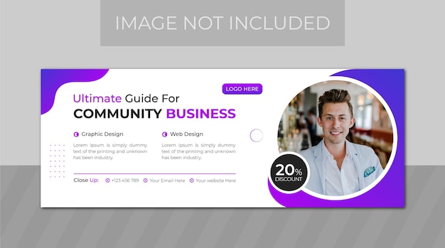 Corporate Business facebook cover photo design or web banner template