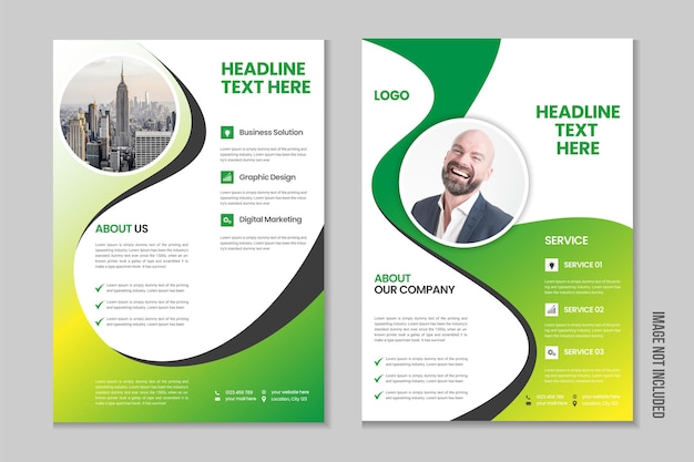 Vector corporate business flyer annual report magazine portfolio company profile a4 template design