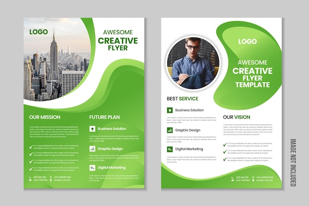 Vector corporate business flyer annual report magazine portfolio company profile a4 template design