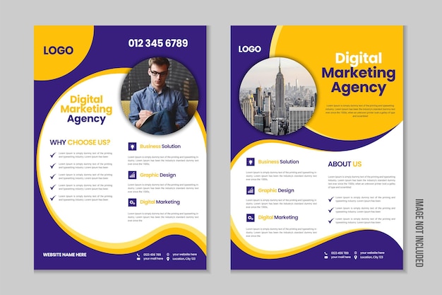 Corporate business flyer annual report magazine portfolio company profile a4 template design