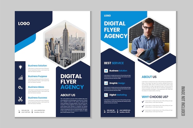 Vector corporate business flyer annual report magazine portfolio company profile a4 template design