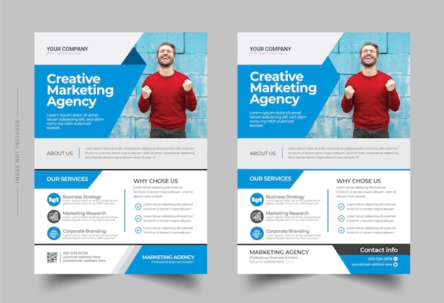 Corporate business flyer design and brochure cover page template design