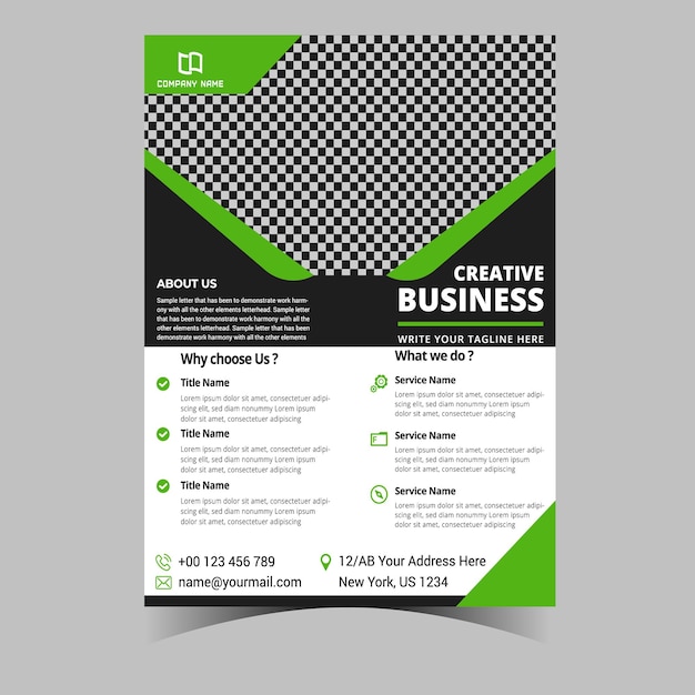 Corporate business flyer design and brochure cover page template