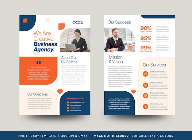 Corporate Business Flyer Design or Handout and leaflet design or Marketing sheet Brochure Design