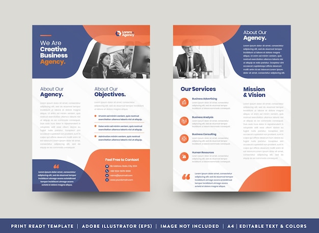 Corporate Business Flyer Design or Handout and leaflet design or Marketing sheet Brochure Design