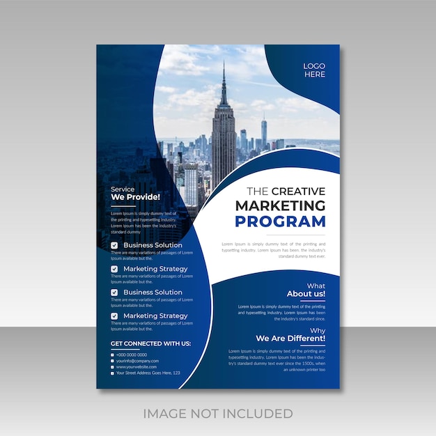 Corporate business flyer design template or brochure cover