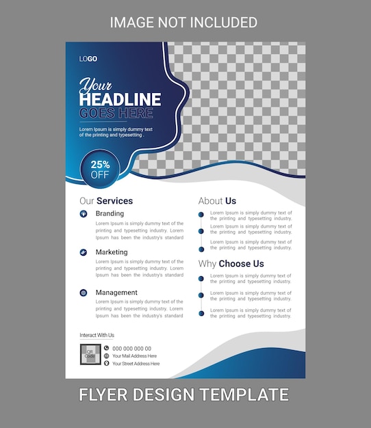 Corporate business Flyer design template premium vector