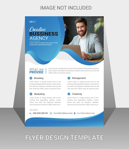 Corporate business Flyer design template premium vector