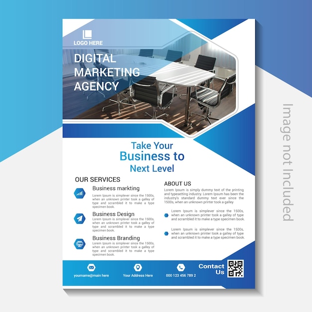 corporate business flyer design template