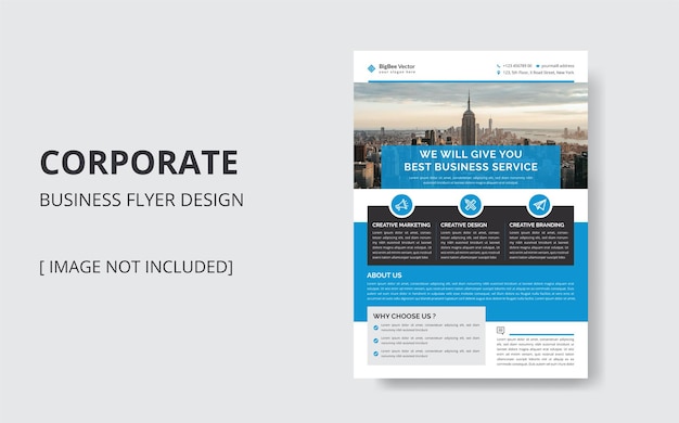 Corporate business flyer design template