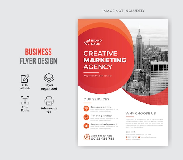 Corporate business flyer design template