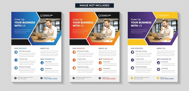 Corporate business flyer design template.