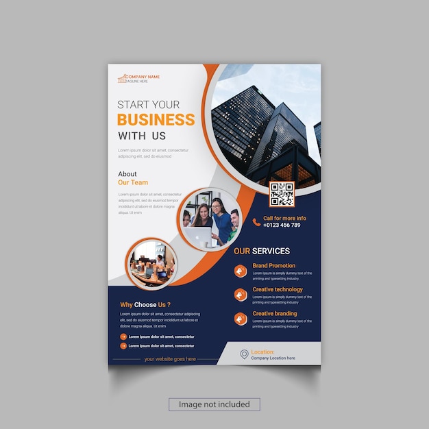 corporate business flyer design template