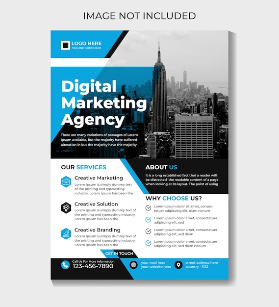 Corporate business flyer design template