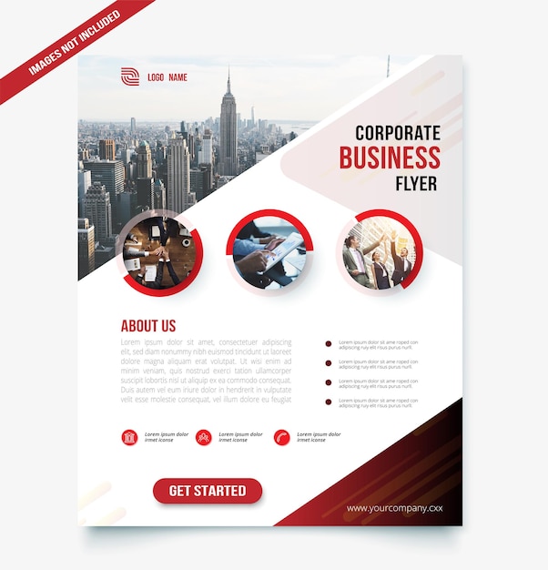 Corporate business flyer design template.