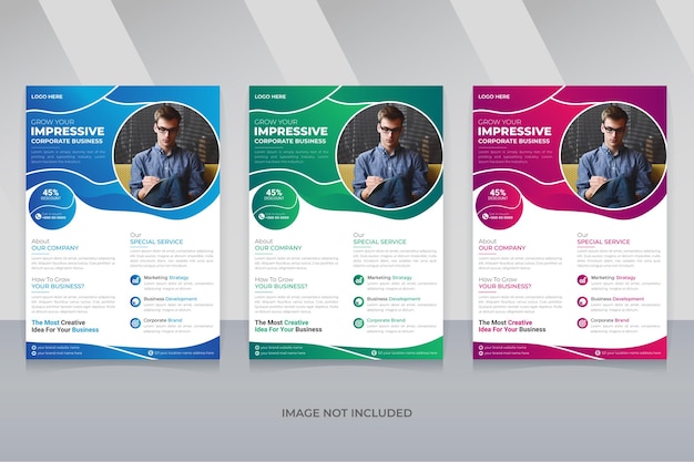 Corporate business flyer multipurpose gradient flyer design