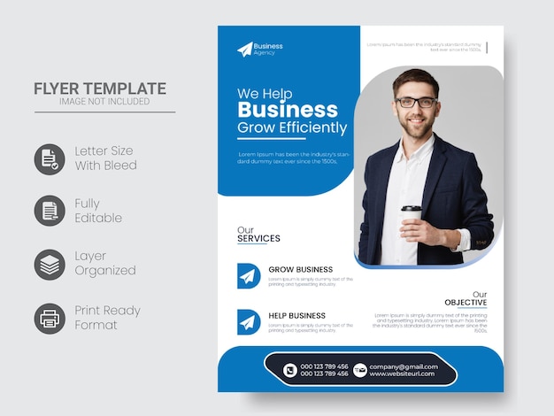 Corporate business flyer poster Premium Vector