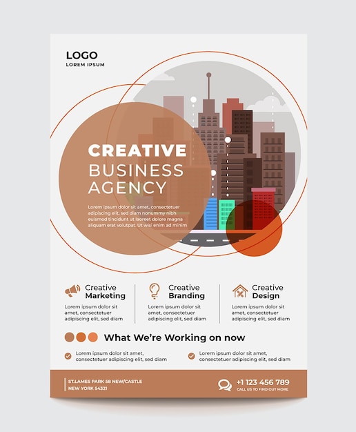 Vector corporate business flyer poster vector template