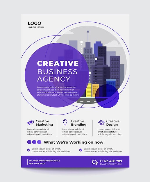 Vector corporate business flyer poster vector template