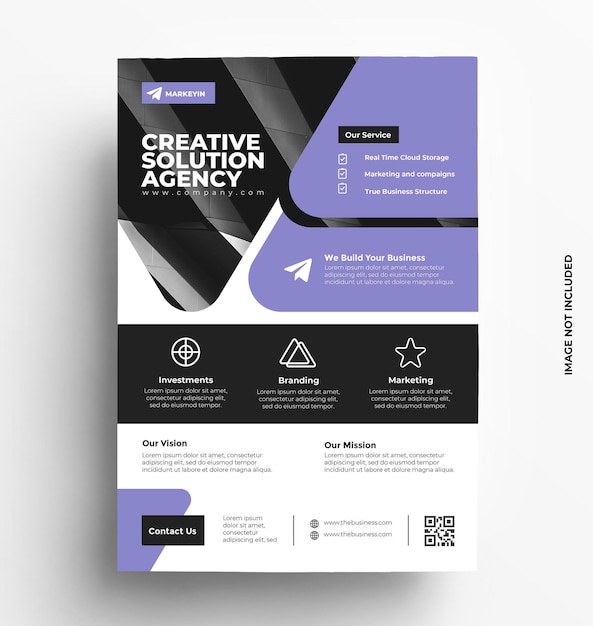 Corporate Business flyer template Brochure with photo