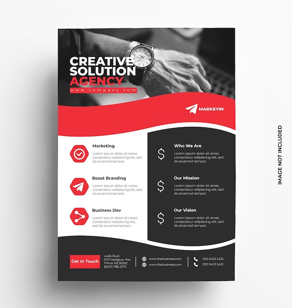 Corporate Business flyer template Brochure with photo