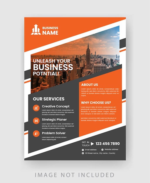 Vector corporate business flyer template design