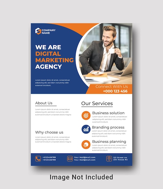 Corporate business flyer template design